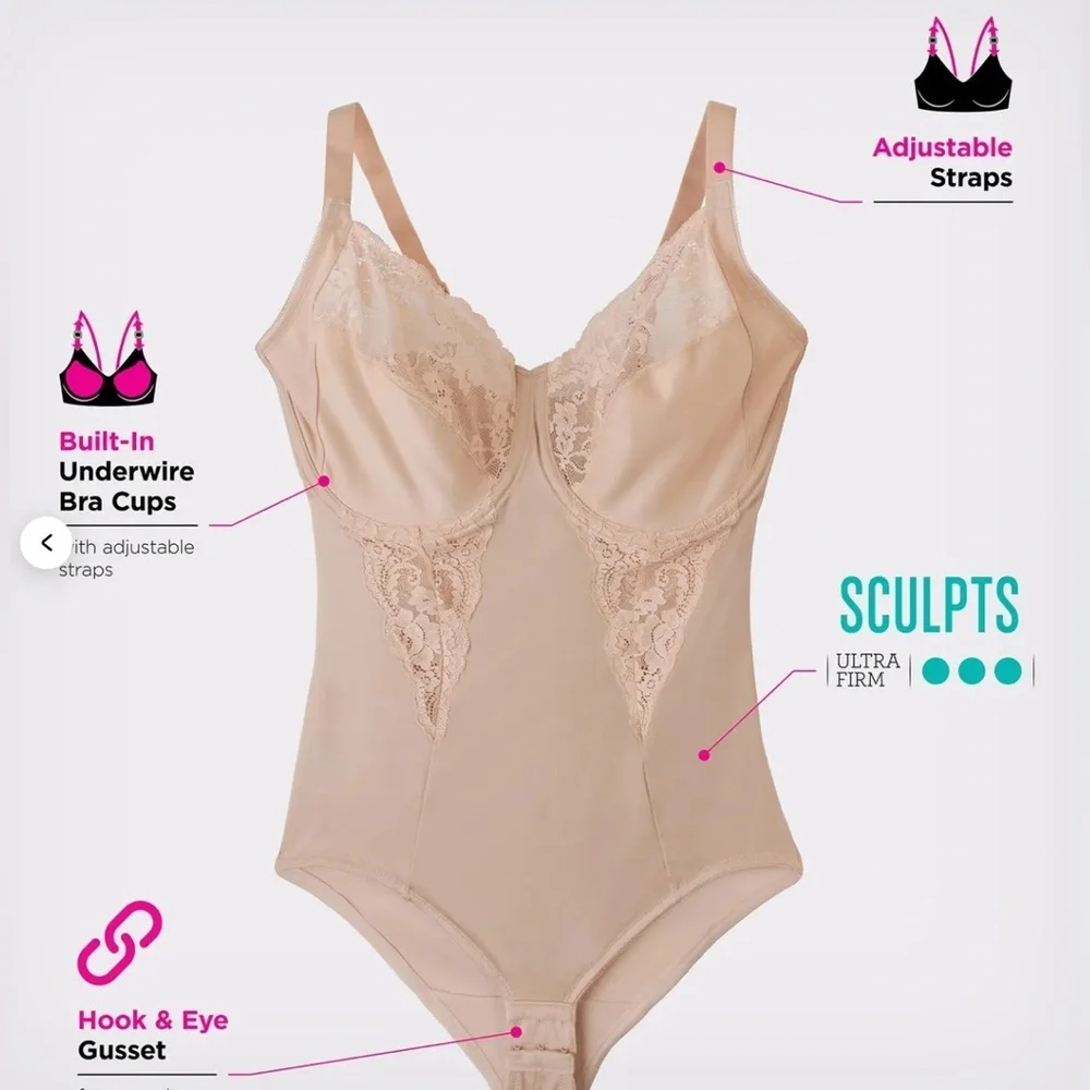 Maidenform Cream Shapewear with‎ Vintage Lace